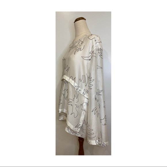 Sass & Bide Bad to the Bone long sleeved semi sheer size 40 AUS 10 100% silk top - Picture 3 of 16